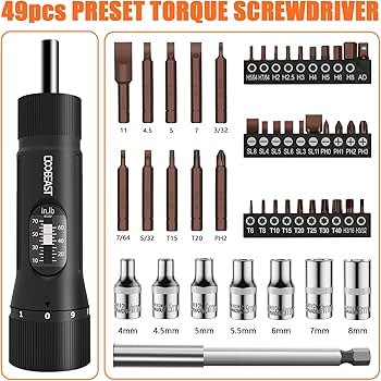 coobeast 49 Pcs Torque Screwdriver 10-70 Inch Pound Torque